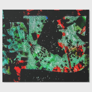 Papel de embrulho plástico de flores abstrato seca