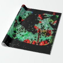 Papel de embrulho plástico de flores abstrato seca