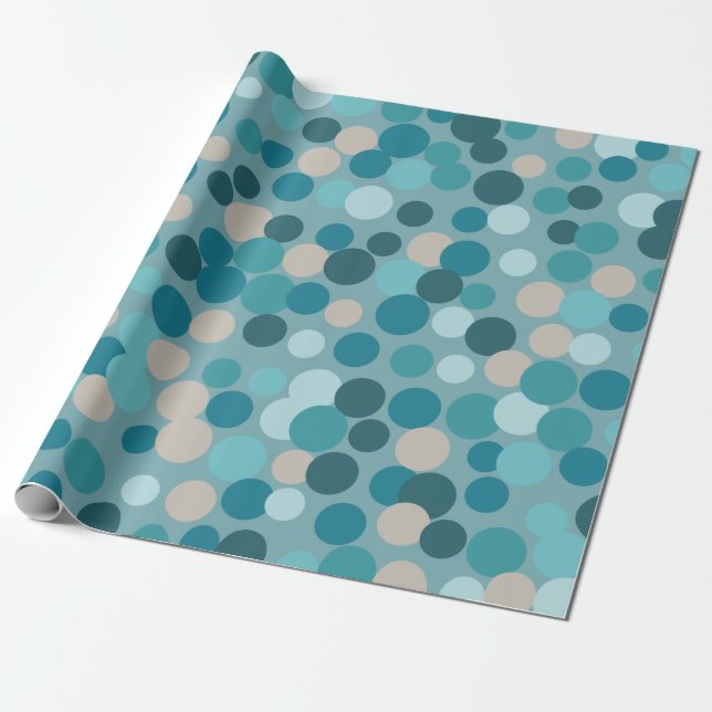 Papel de embrulho Pontos de Férias Azul (Desenrolado)