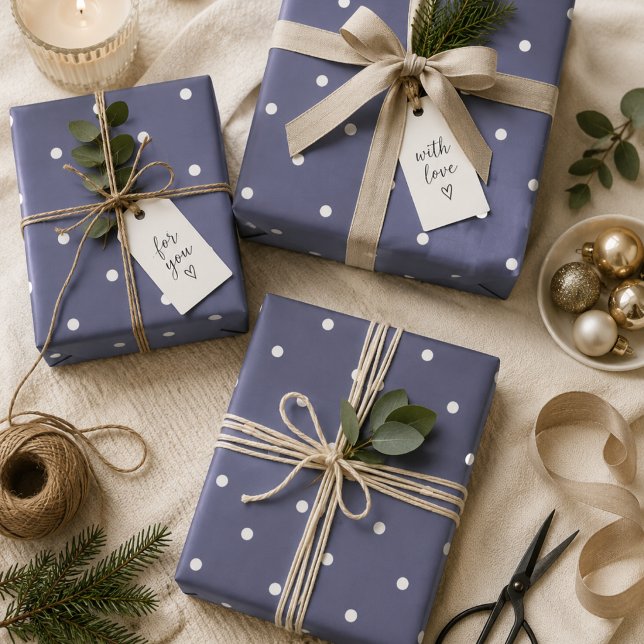 Papel de embrulho Pontos pretos Navy Roxo (Criador carregado)