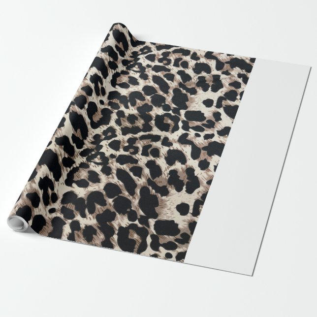 Papel de embrulho popular de impressão de leopardo (Desenrolado)