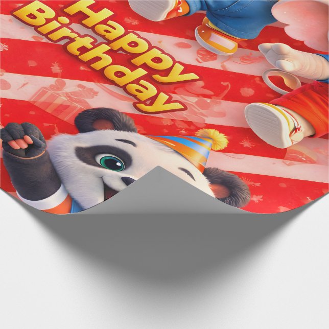 Papel de embrulho premium de aniversário feliz (Ponta)