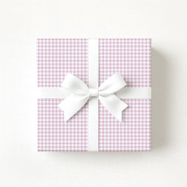 Papel de embrulho Preppy Pastel rosa / Lilás Gingh