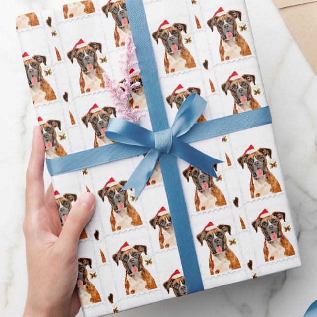Papel de embrulho presente cachorro Boxer (Criador carregado)