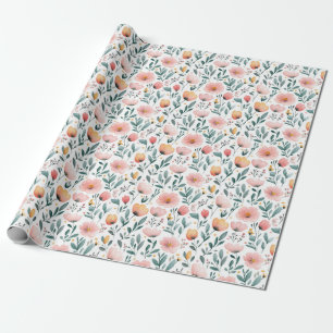 Papel de embrulho presente Jardim de Flores da Pri