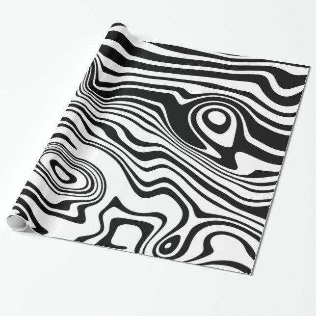 Papel de embrulho presente Ondas de Cores Personal (Desenrolado)