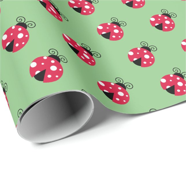 Papel de embrulho presente senhora besouro fofo (Ponta do rolo)