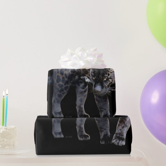 Papel de embrulho preto de mate Jaguar Diablo (Presentes para festas)