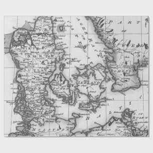 Papel de embrulho preto e branco de mapas antigos