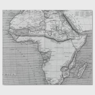 Papel de embrulho preto e branco de mapas antigos