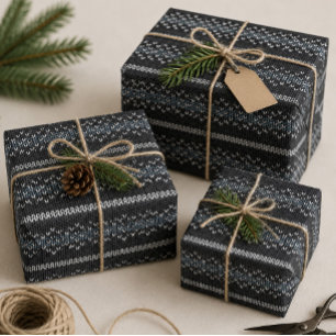 Papel de embrulho preto e cinza com padrão de malh