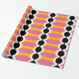 Papel de embrulho preto rosa