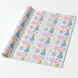 Papel de embrulho Princesa de aniversário
