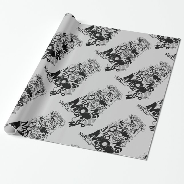 Papel de embrulho Pug (Desenrolado)