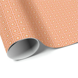 Papel de embrulho quadrado com flare rosa e laranj