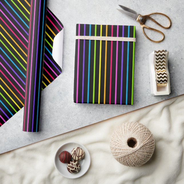 Papel de embrulho Rainbow Stripe 8.2 (Artesanato)