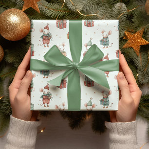 Papel de embrulho Ratos de Natal Caprichosos
