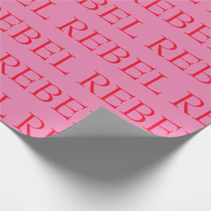 Papel de embrulho - Rebel rosa e vermelho