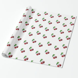 Papel de embrulho retro das cerejas