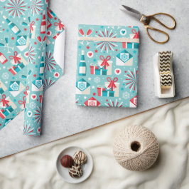 Papel de embrulho retrô de Natal