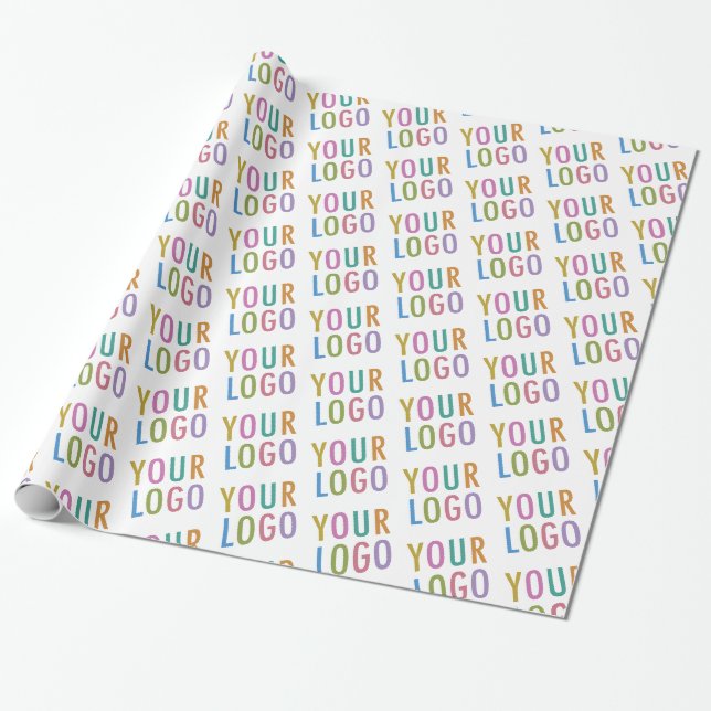Papel de embrulho rolo personalizado logotipo da e (Desenrolado)
