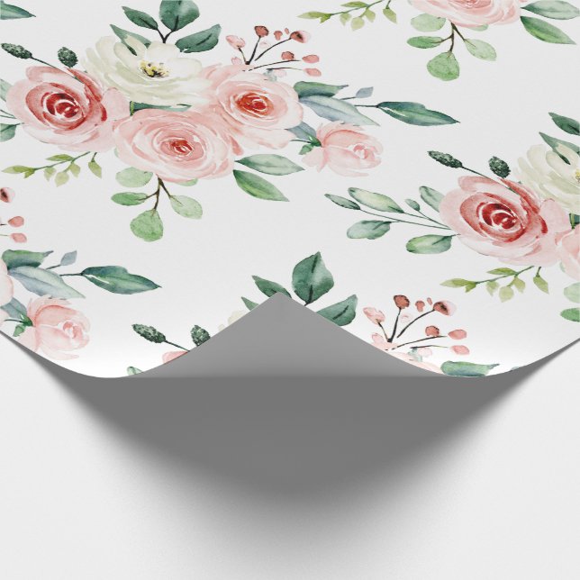 Papel de embrulho rosa àquarela (Ponta)