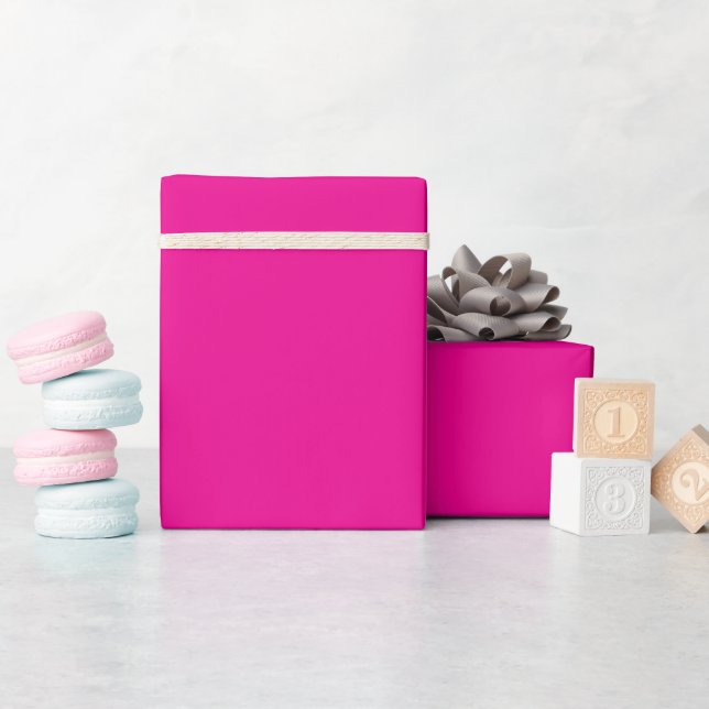 Papel de embrulho rosa brilhante (Chá de bebê)
