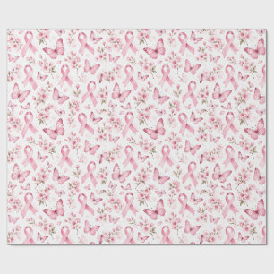 Papel de Embrulho Rosa de Conscientização do Cânce