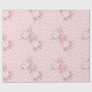 Papel de Embrulho Rosa de Conscientização do Cânce