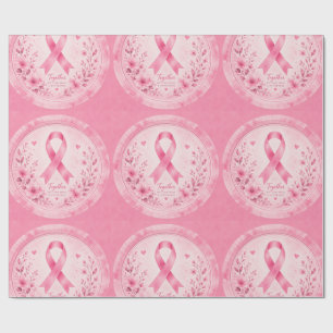 Papel de Embrulho Rosa de Conscientização do Cânce
