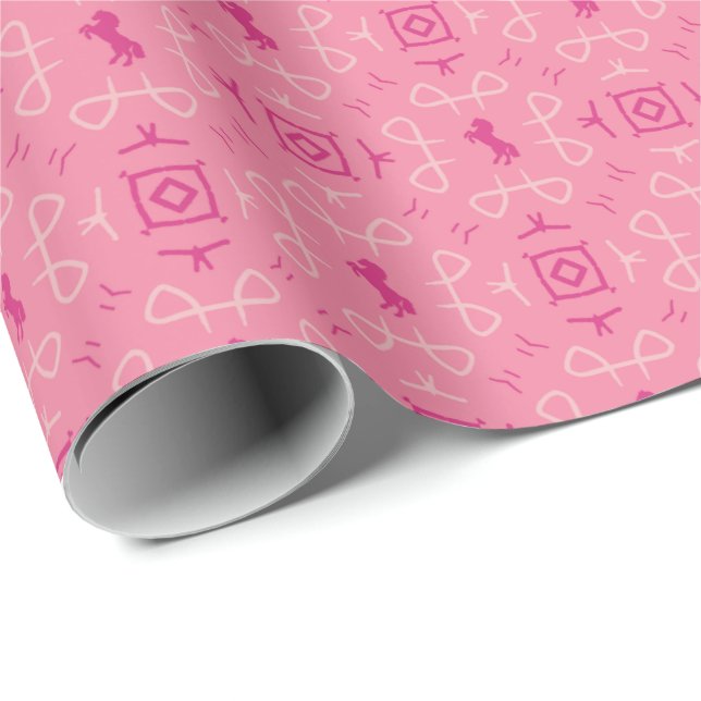 Papel de embrulho rosa desolado Bandana de vaqueir (Ponta do rolo)