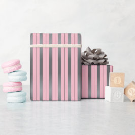Papel de embrulho rosa e prata bonito