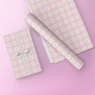 Papel de embrulho rosa-margarida floral