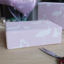 Papel de embrulho rosa para chá de bebê de menina