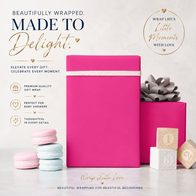 Papel de embrulho rosa personalizado (Criador carregado)