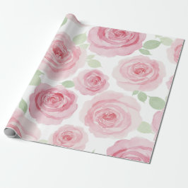 Papel de embrulho Rosa Romântica