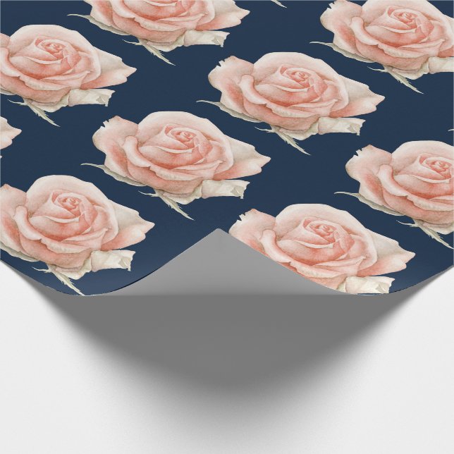 Papel de embrulho rosa rosa azul escuro (Ponta)