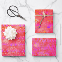 Papel de embrulho rosa roxo amado Romanos 5:8 Folh