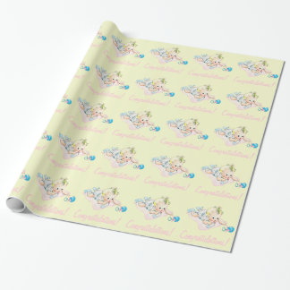 Papel de embrulho rosa vintage retrô para chá de b