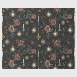 Papel de embrulho – Rosas Carmesim, Ornamentos Dou