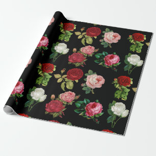 papel de embrulho rosas em profusão