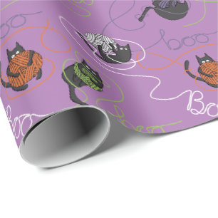 Papel de embrulho roxo emaranhado Boo-tifulmente