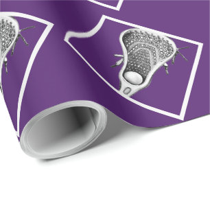 Papel de embrulho roxo esportes Lacrosse