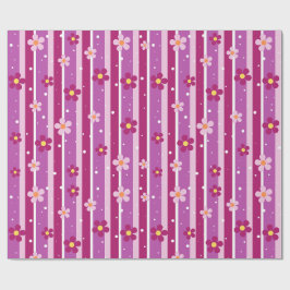 Papel de embrulho roxo floral