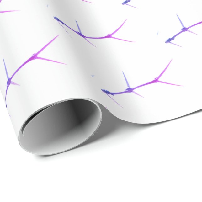 Papel de Embrulho Roxo Rosa Árvore da Febre Espinh (Ponta do rolo)