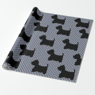 Papel de embrulho - Scottie Dog Tartan