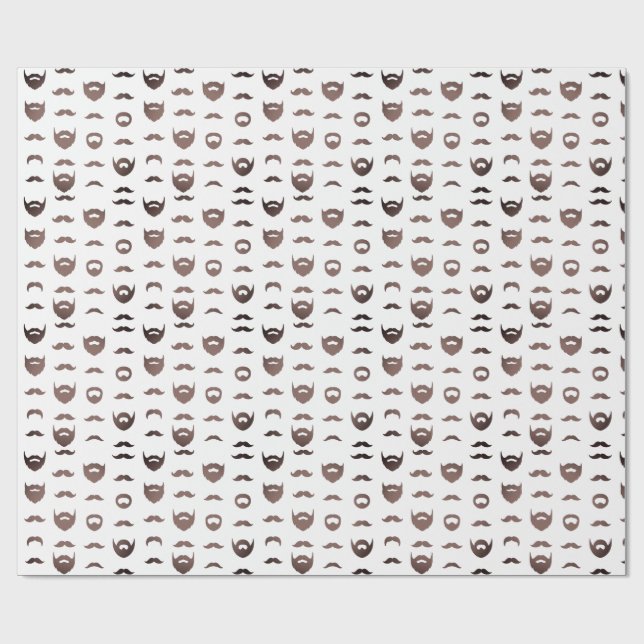 Papel de embrulho silhueta de barba Cabelo facial  (Aberto)