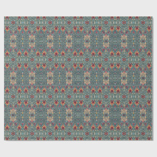 Papel de embrulho Snakeshead Deep Teal Heritage