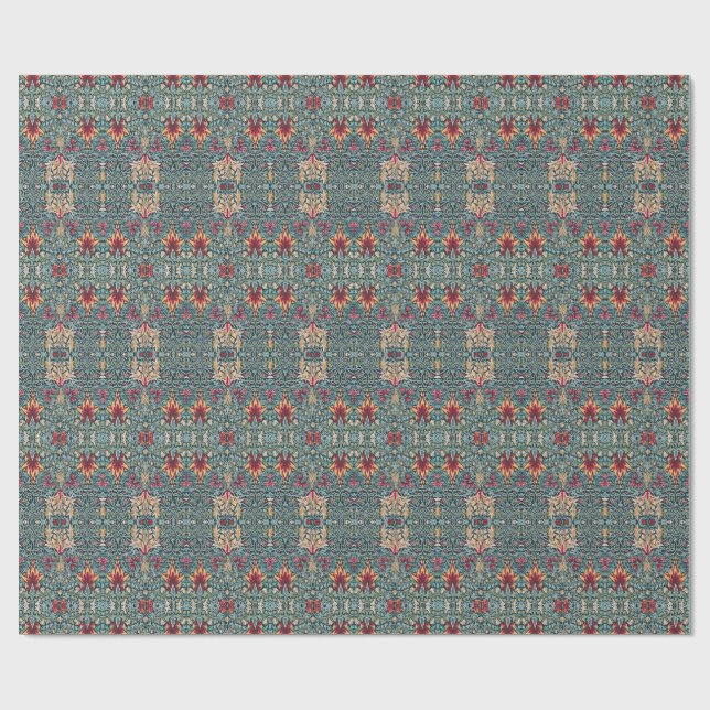 Papel de embrulho Snakeshead Deep Teal Heritage (Aberto)