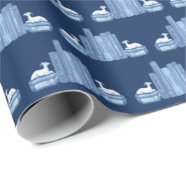 Papel de embrulho Staffordshire Greyhounds e Livro